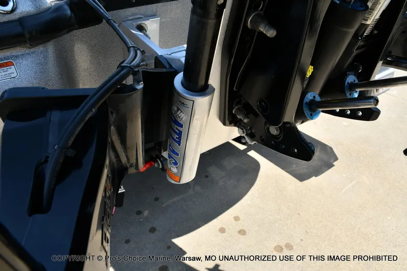 Slide: The Image of 2020 Nitro Z21 Pro boat engine components and hydraulic system close-up. - 23