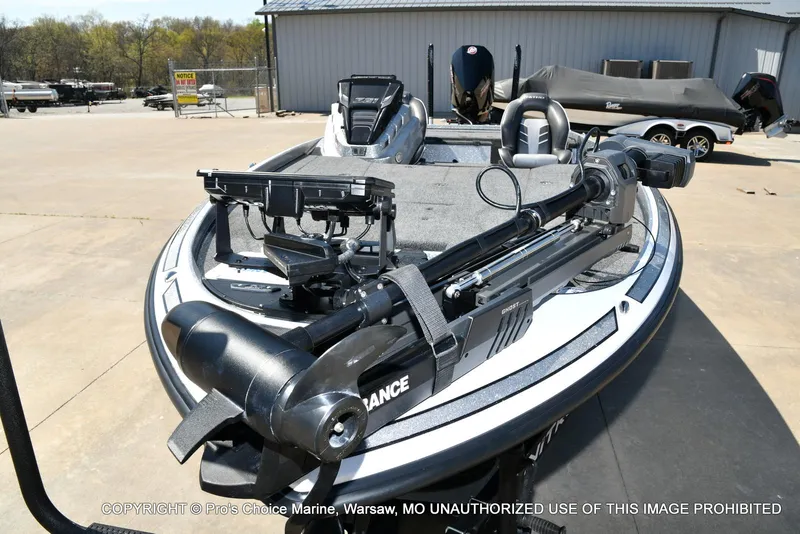 Slide: The Image of 2020 Nitro Z21 Pro fishing boat with advanced trolling motor and spacious deck. - 30