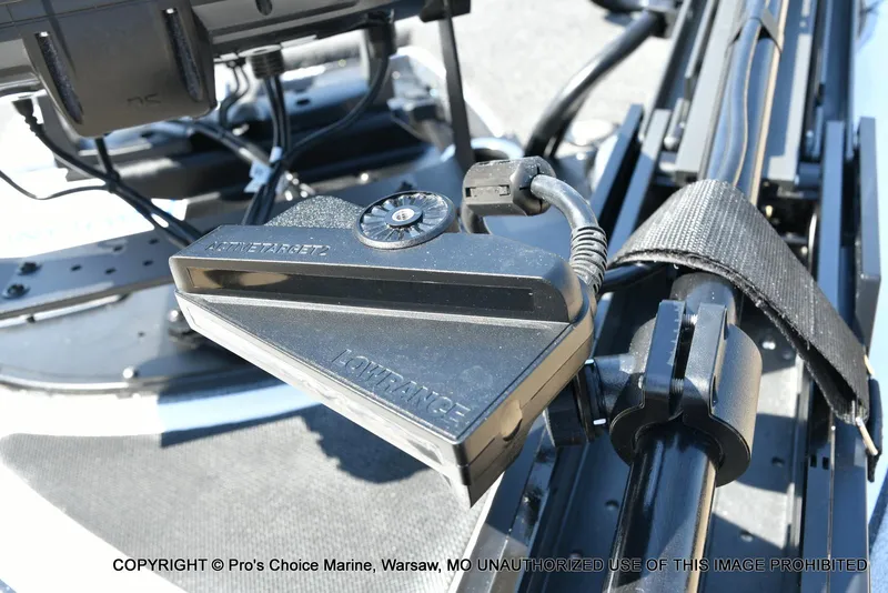 Slide: The Image of Lowrance ActiveTarget2 sonar on 2020 Nitro Z21 Pro boat, close-up view. - 6