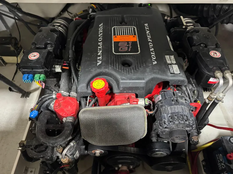 Slide: The Image of Engine of a 2004 Cobalt 262 BR boat with Volvo Penta components. - 13