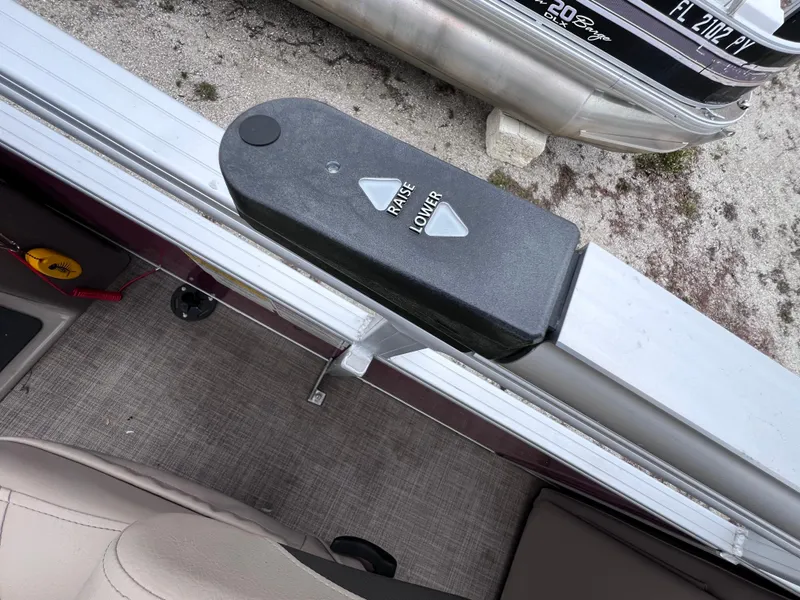 Slide: The Image of Control panel on 2022 Sun Tracker Party Barge 22 RF XP3 pontoon boat. - 13
