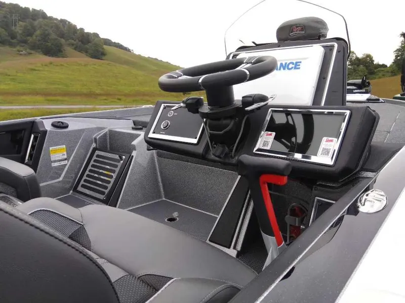 Slide: The Image of 2024 Ranger Z520R Ranger Cup Equipped boat interior with advanced navigation systems and steering wheel. - 3