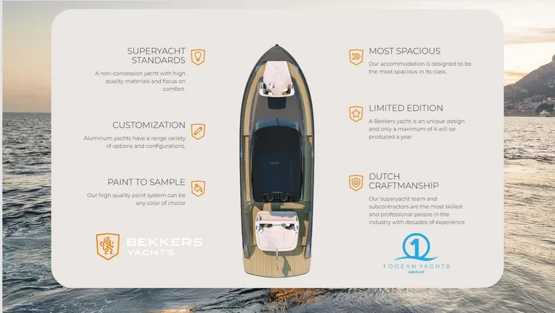 Slide: The Image of Bekkers Yachts AZUR 45SR 2026: Luxury, customization, and Dutch craftsmanship on the water. - 10