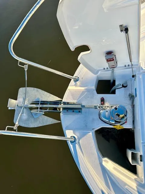 Slide: The Image of 2024 Beneteau Antares 9 boat anchor system and deck details. - 33
