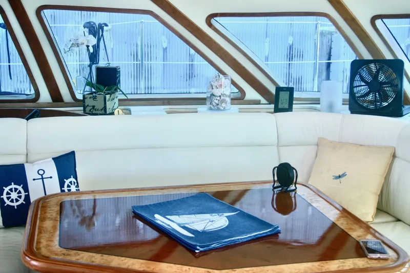 Slide: The Image of Luxurious interior of 2009 Prout 45S yacht with elegant seating and nautical decor. - 11