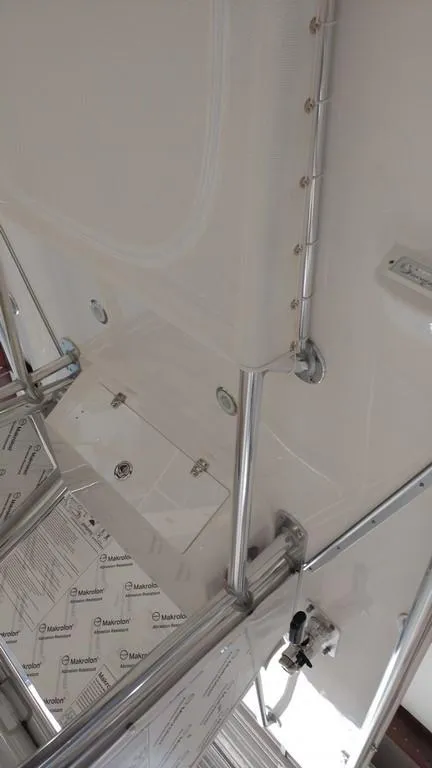 Slide: The Image of 2019 Onslow Bay 33 Tournament boat deck with stainless steel fittings. - 26