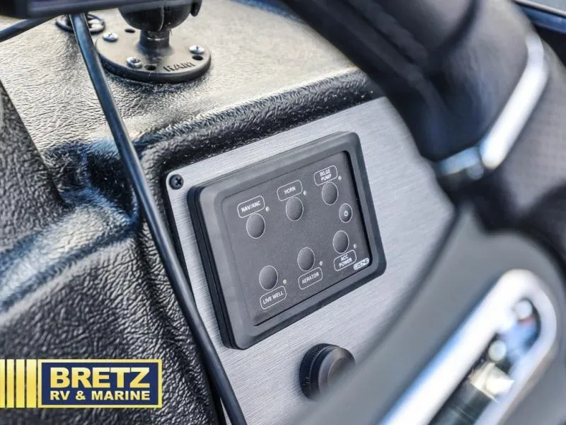 Slide: The Image of Control panel of 2025 Excursion 176 DC boat, featuring various function buttons. - 12