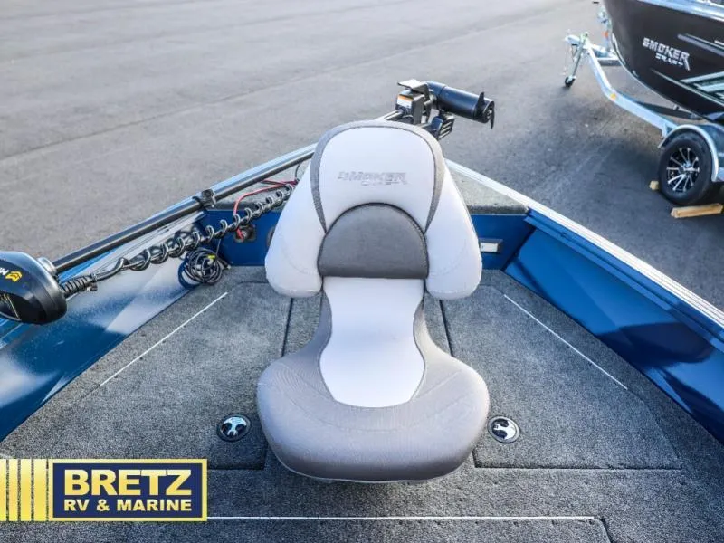 Slide: The Image of 2025 Excursion 176 DC boat seat with gray upholstery at Bretz RV & Marine. - 15