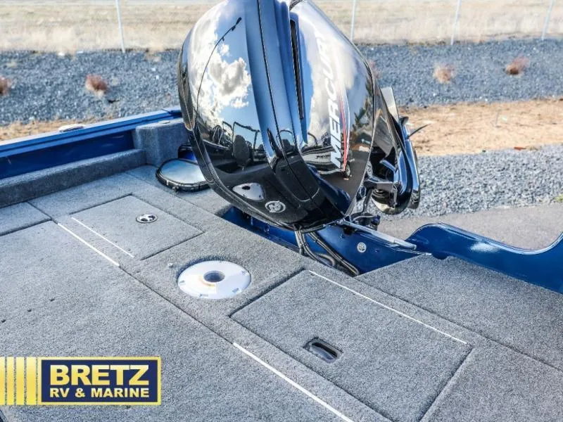 Slide: The Image of Excursion 176 DC 2025 boat with Mercury engine at Bretz RV & Marine dealership. - 9