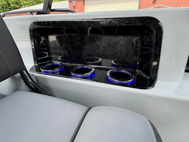 Slide: The Image of 2024 Princecraft Vogue® 23 RL boat interior with illuminated cup holders. - 34