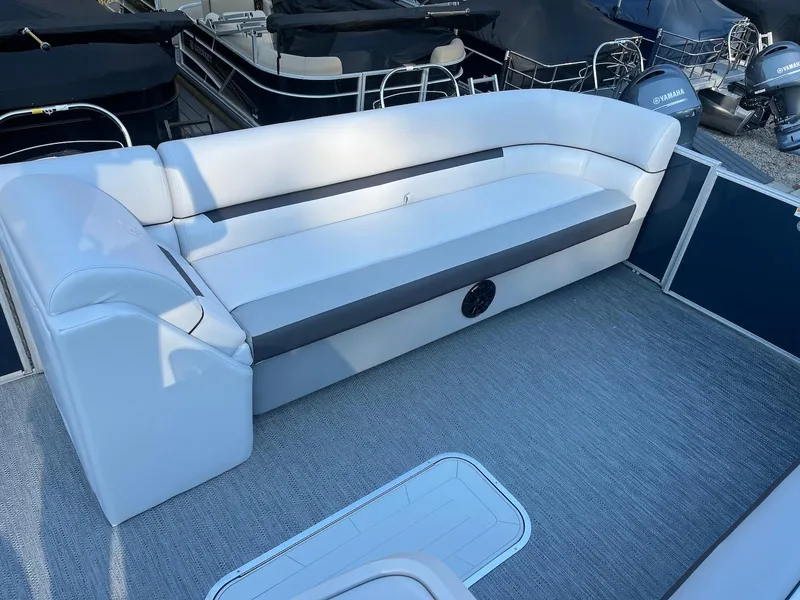 Slide: The Image of 2024 Godfrey SWEETWATER 2286 SB pontoon boat with spacious seating and modern design. - 12