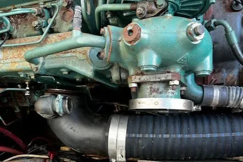 Slide: The Image of Engine of a 1990 Downeast Beal Lobster Boat. - 15