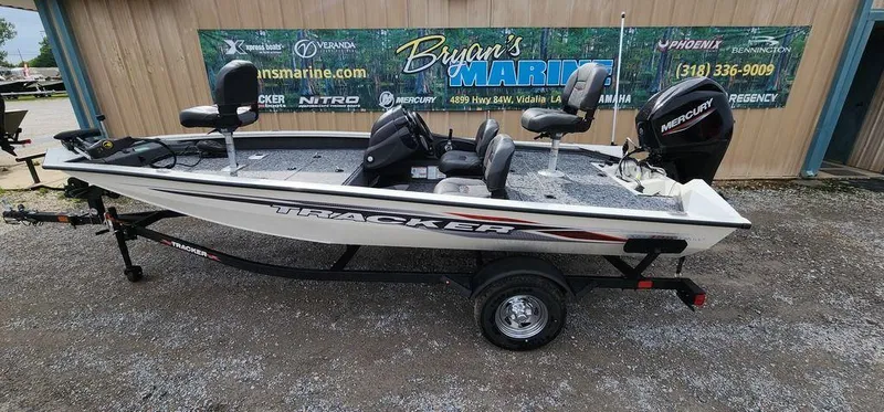 Slide: The Image of 2024 Tracker Pro Team 175 TF boat on trailer, displayed at Bryan's Marine. - 26
