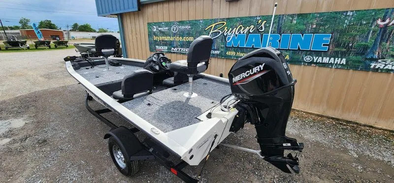 Slide: The Image of 2024 Tracker Pro Team 175 TF boat with Mercury engine at Bryan's Marine dealership. - 4