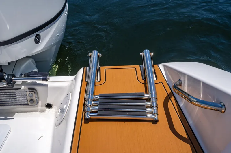 Slide: The Image of 2023 Sea Pro 320 DLX Offshore swim platform with stainless steel ladder. - 42