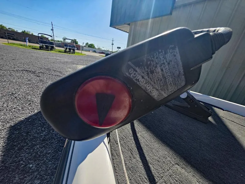 Slide: The Image of 1999 Generation III G3 Fiberglass boat detail with red navigation light. - 11