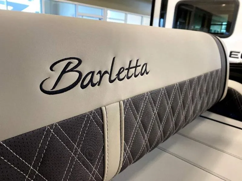 Slide: The Image of Luxurious 2024 Lusso Ultra-Lounge 25UC boat seat with Barletta branding and diamond stitching. - 16