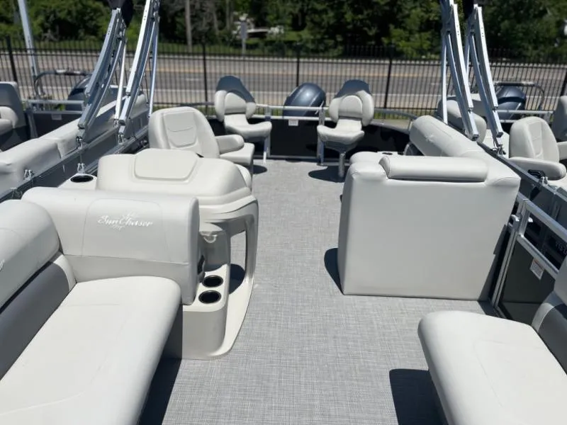 Slide: The Image of Spacious interior of 2024 Vista Fish 20 boat with comfortable seating. - 5