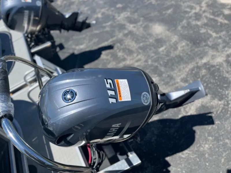 Slide: The Image of Yamaha 115 outboard motor on a 2024 Vista 20 LR boat. - 11