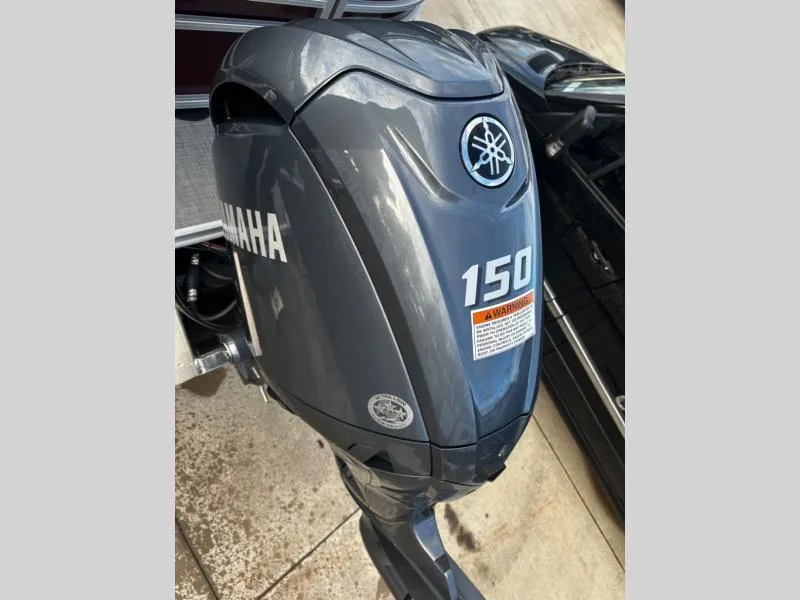Slide: The Image of Yamaha 150 outboard motor on 2025 Mirage Cruise 8522 LZ boat. - 4