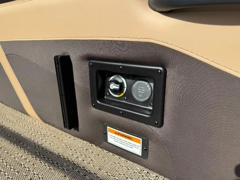 Slide: The Image of Interior panel of 2025 Cabrio Ultra-Entertainer C24UE with control interface and warning label. - 20