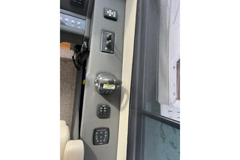 Slide: The Image of Control panel of a 2020 Maritimo M51 yacht, featuring various switches and controls. - 97