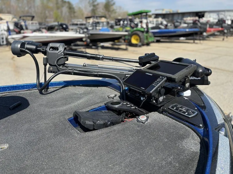 Slide: The Image of 2018 Nitro Z21 boat dashboard with advanced navigation and control systems. - 14