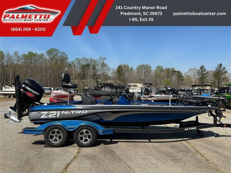 Slide: The Image of 2018 Nitro Z21 boat on trailer at Palmetto Boat Center, Piedmont, SC. - 3
