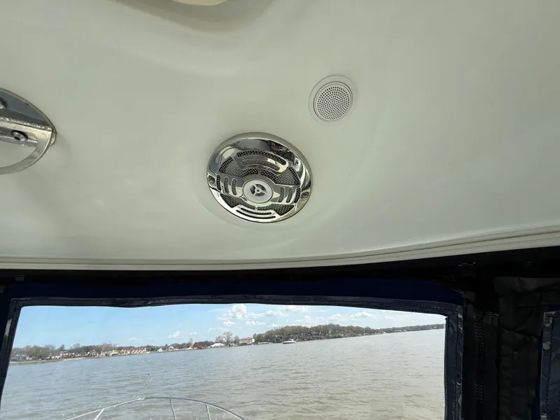 Slide: The Image of Ceiling speakers on 2011 Formula 340PC boat with water view. - 6