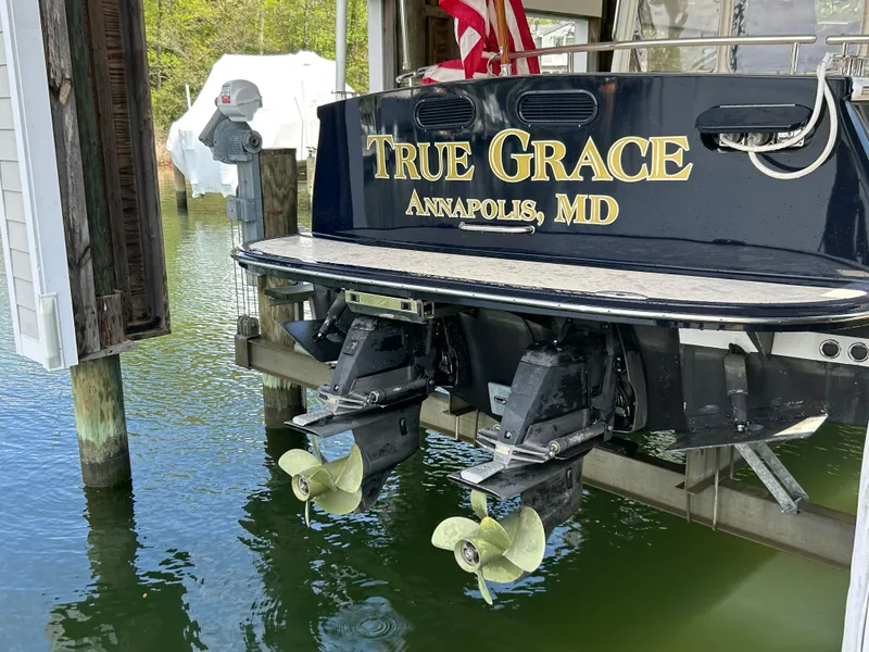 Slide: The Image of MJM 36Z boat "True Grace" docked in Annapolis, MD, 2011 model. - 3