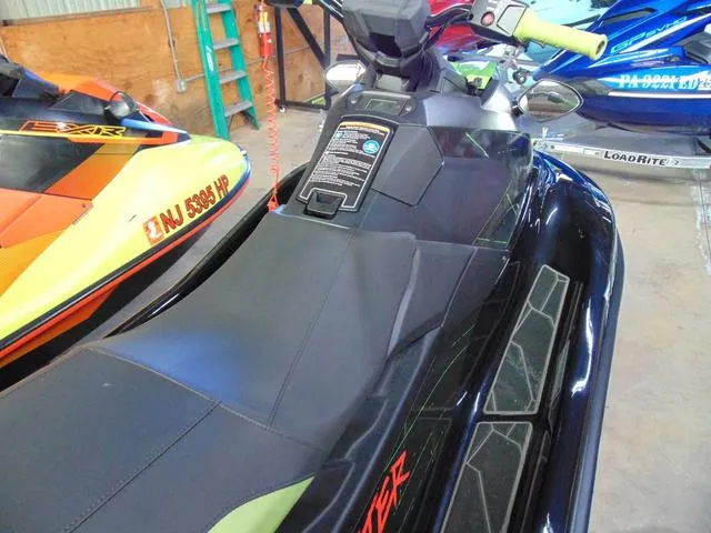 Slide: The Image of 2023 Yamaha Waverunner Jetblaster in a showroom, showcasing sleek design and vibrant colors. - 5