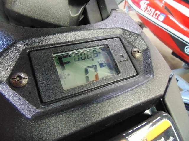 Slide: The Image of 2023 Yamaha Waverunner Jetblaster dashboard display showing digital speedometer. - 8
