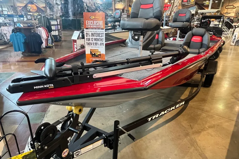 The Image of 2025 Tracker Pro Team 175 boat displayed in showroom with exclusive financing offer. - 0