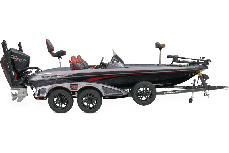 Slide: The Image of 2025 Ranger Z519R boat dashboard with steering wheel and control panel. - 7