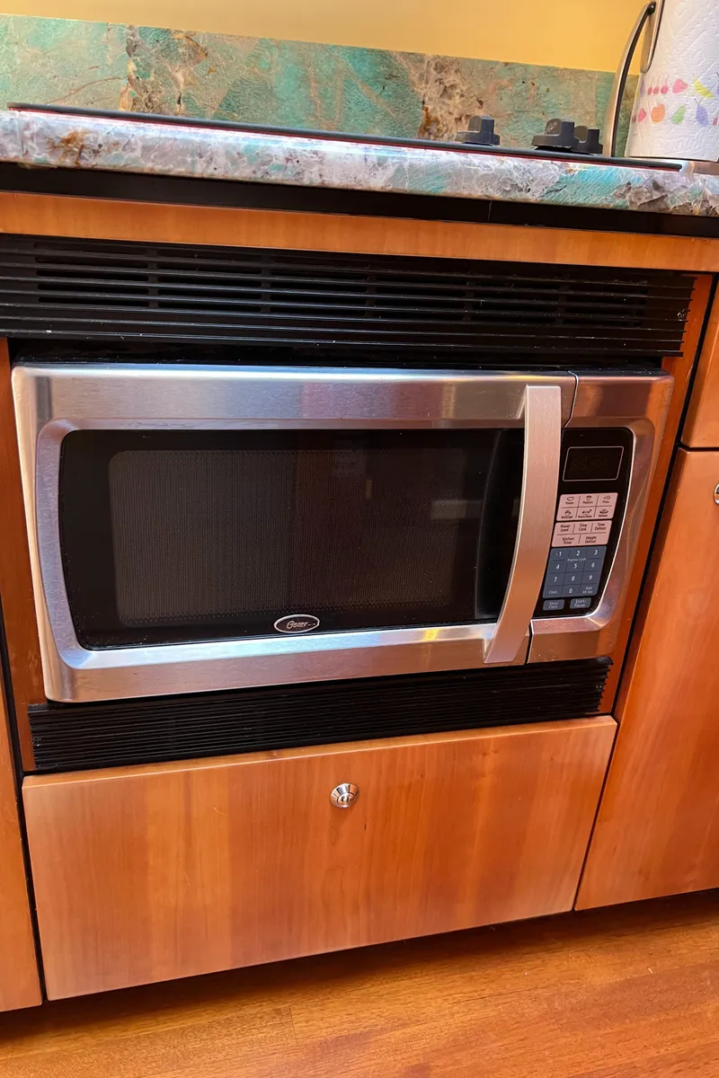 Slide: The Image of Built-in microwave in 2008 Sunseeker Manhattan 50 yacht kitchen. - 37