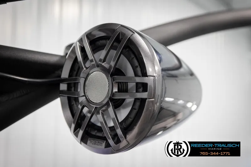 Slide: The Image of Speaker detail on 2025 Avalon Excalibur LTD CRB, featuring sleek design and metallic finish. - 44