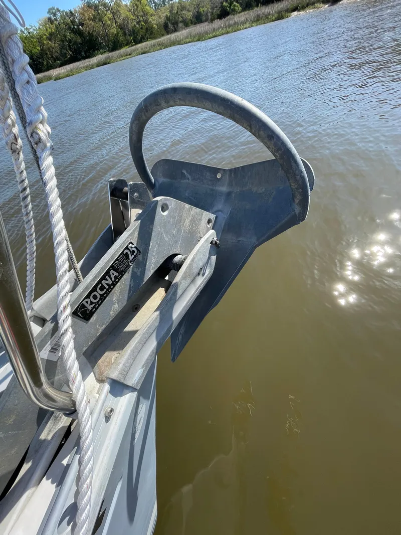 Slide: The Image of Beneteau Oceanis 440 (1994) with Rocna anchor on calm water. - 37