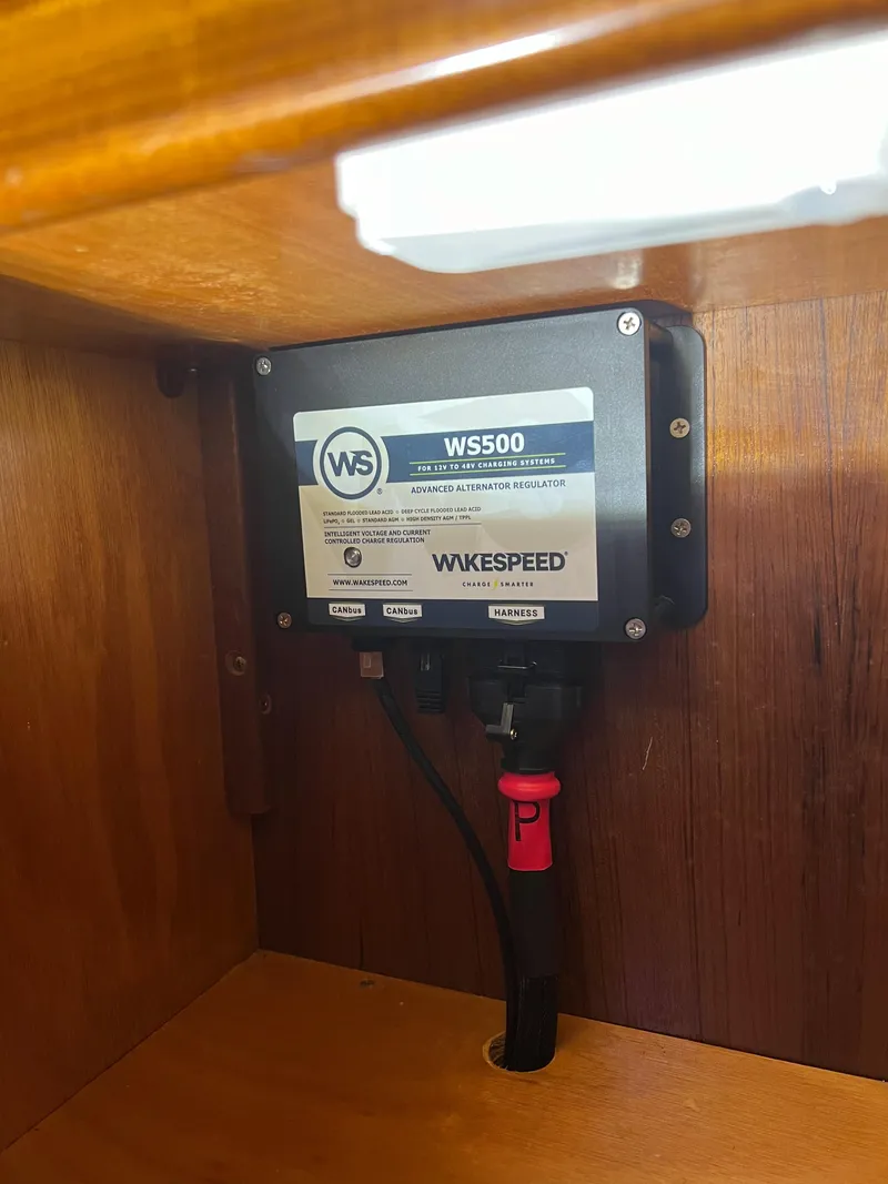 Slide: The Image of Wakespeed WS500 regulator installed in 1994 Beneteau Oceanis 440 yacht. - 42