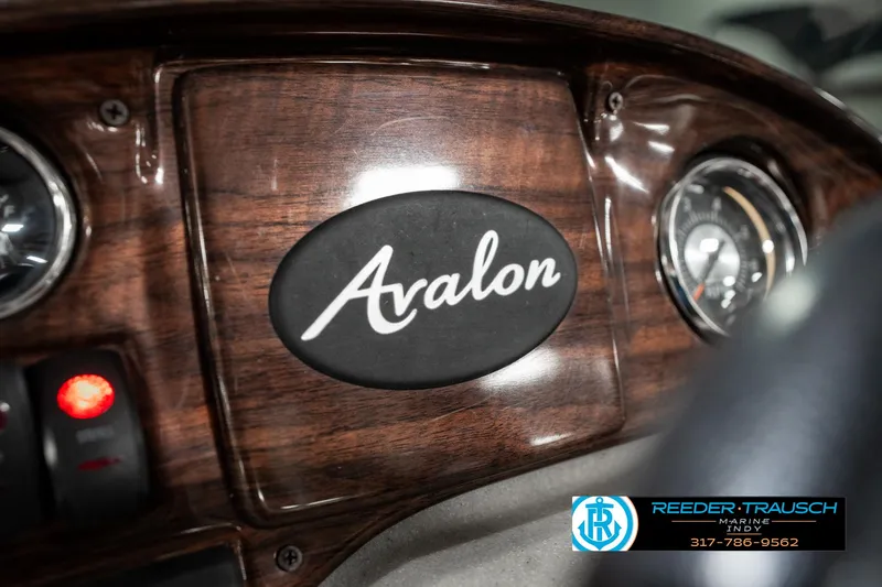 Slide: The Image of Dashboard of 2019 Avalon Eagle with wood finish and logo. - 34