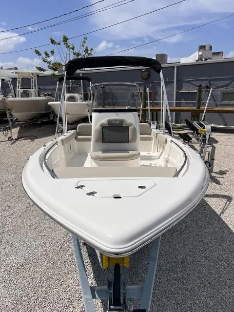 Slide: The Image of 2025 Key West 189 FS boat on display, featuring sleek design and modern amenities. - 9