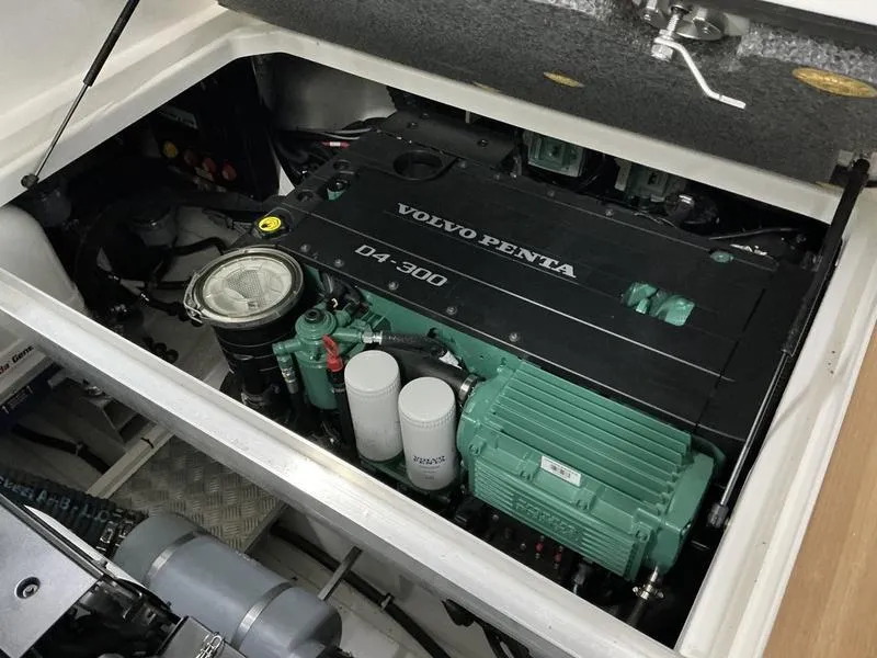 Slide: The Image of Engine compartment of 2025 Nimbus 365 Coupe with Volvo Penta D4-300 engine. - 38