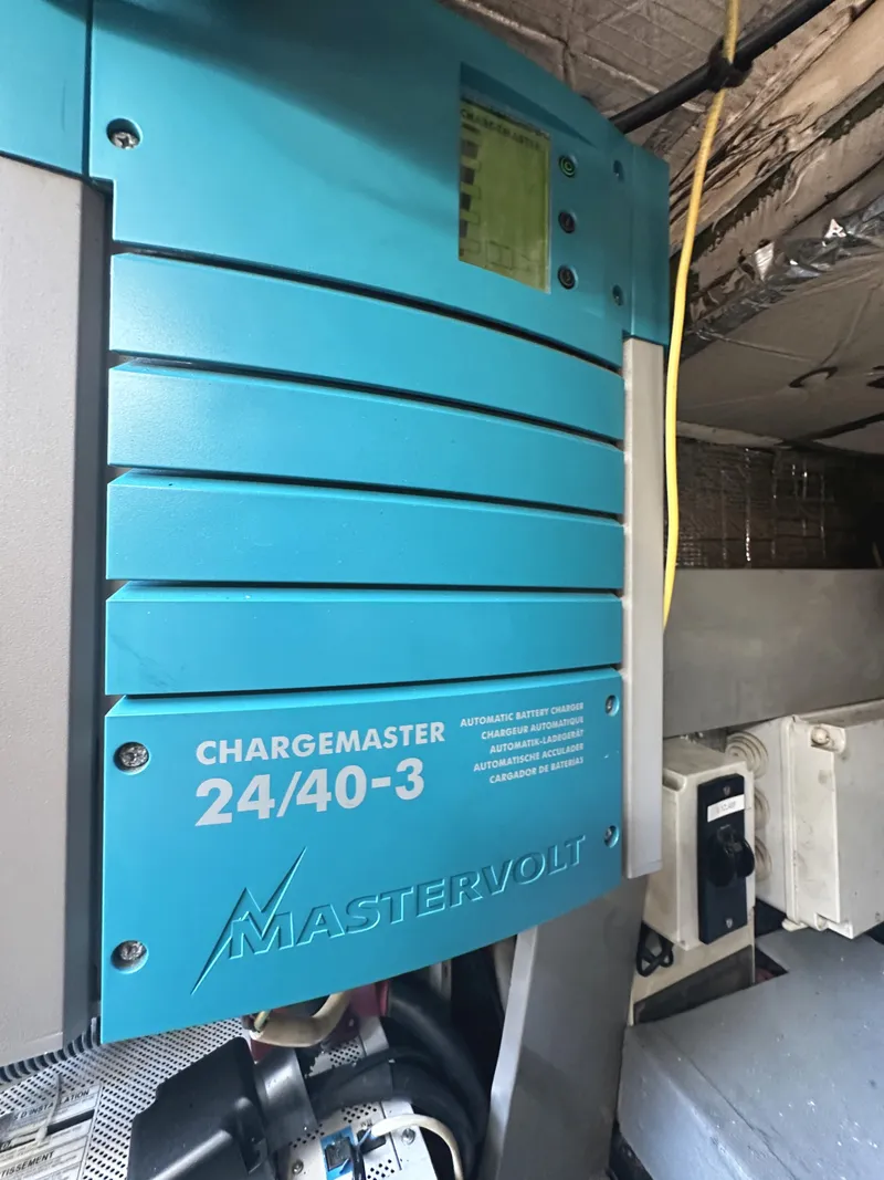 Slide: The Image of Mastervolt Chargemaster 24/40-3 in 1996 Azimut 54 yacht engine room. - 44