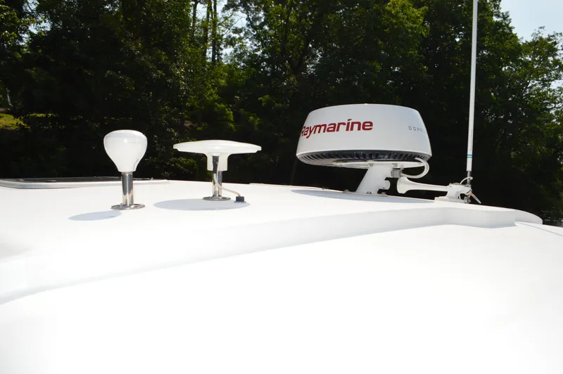 Slide: The Image of Rooftop view of 2006 Tiara Yachts 4300 Sovran with Raymarine equipment. - 23