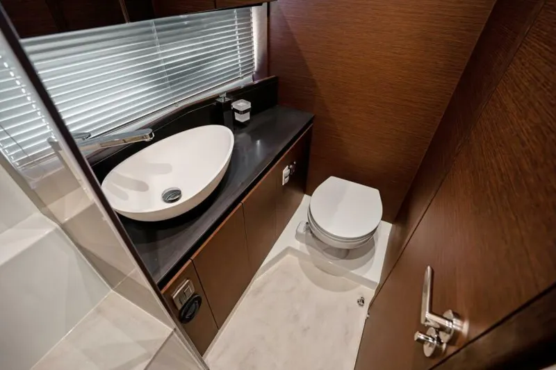 Slide: The Image of 2024 46 Prestige Flybridge -Master Stateroom Head - 20