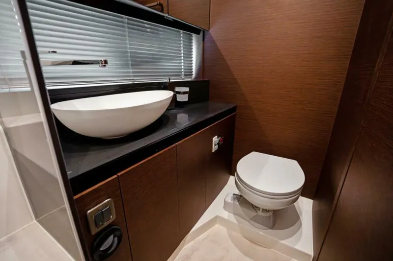 Slide: The Image of 2024 46 Prestige Flybridge -Master Stateroom Head - 22