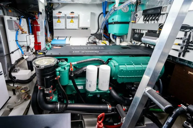 Slide: The Image of 2024 46 Prestige Flybridge -Engine Room - 49