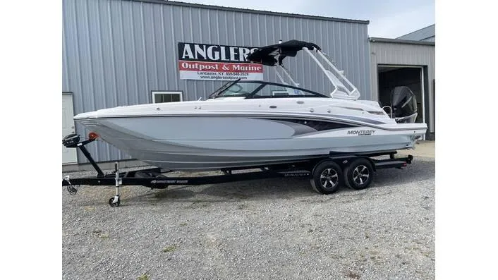 Slide: The Image of 2024 Monterey M-65 boat on trailer at Angler's Outpost & Marine. - 1