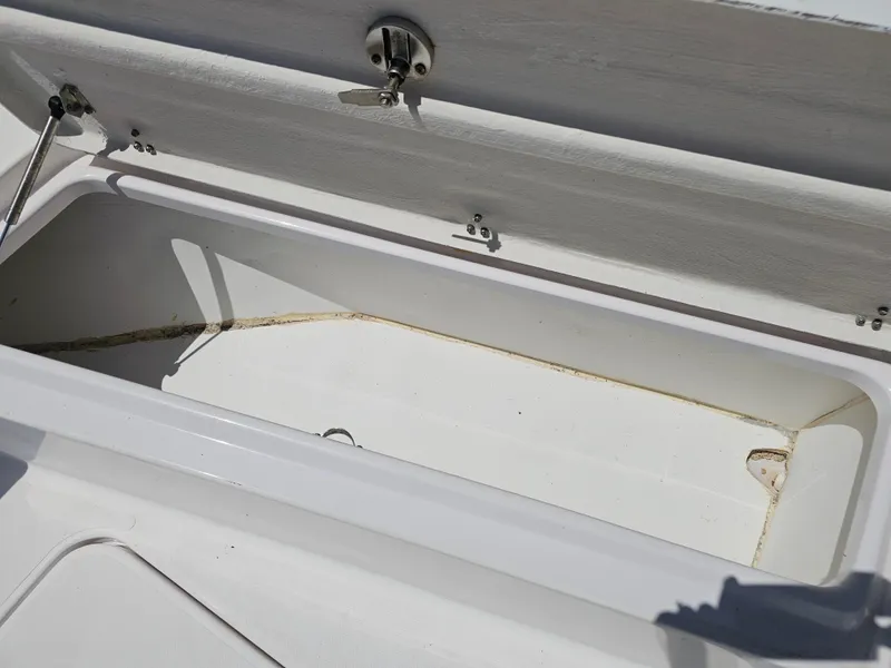 Slide: The Image of Open storage compartment on 2008 Pro-Line 29 Grande Sport boat. - 29