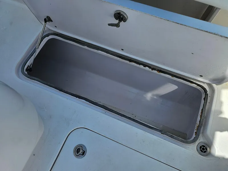 Slide: The Image of Open storage compartment on a 2008 Pro-Line 29 Grande Sport boat. - 46