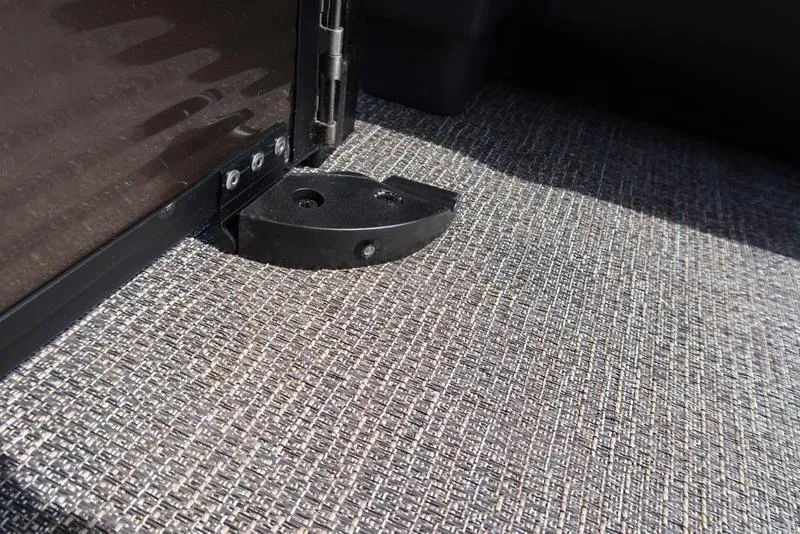 Slide: The Image of Close-up of a hinge mechanism on a Bennington M Quad Bench 22 MFB, 2025 model. - 25